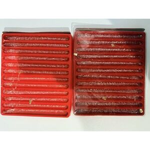 Lot Of 2 Boxes Of Kurt Adler Twisted Glass Icicle Ornaments 6" Vintage Christmas